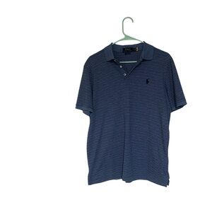 Ralph Lauren Men's Navy Striped Polo Shirt
